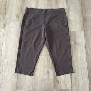 J.JILL Pure Jill Slim Leg Cropped Pants Size Large Petite LP Brown Pull On